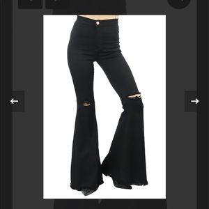 NWT Foxblood Janis Extra Wide Stretch Bellbottom Jeans size 11